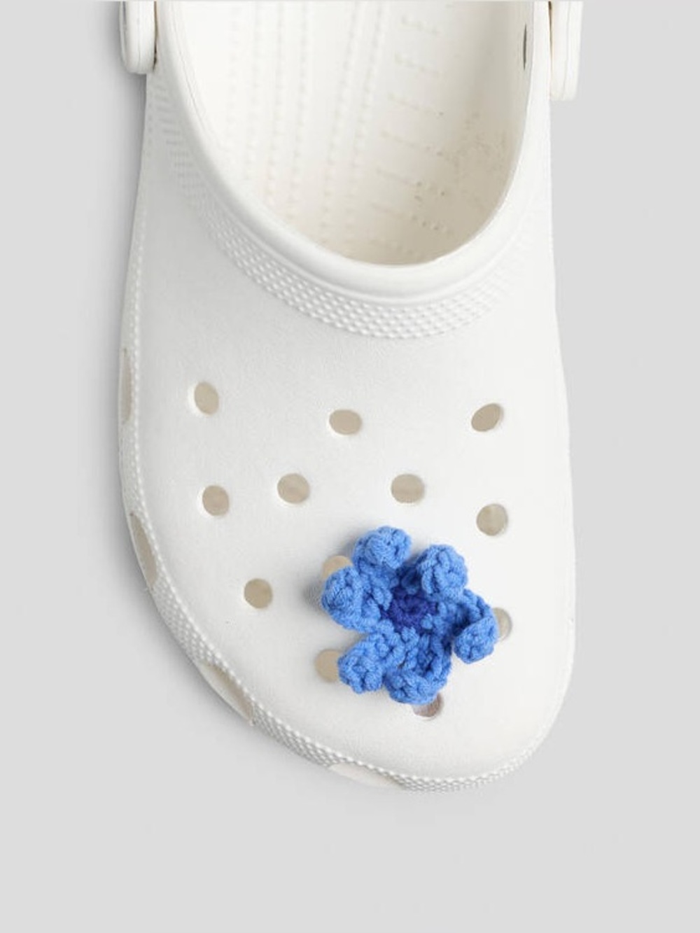 Blue Crochet Flower Crocs Shoe Charm ONLY
